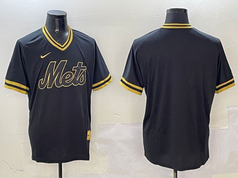 Men New York Mets Blank Black Gold Game 2025 Nike MLB Jersey style 325->kansas city royals->MLB Jersey